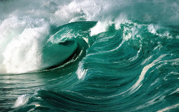 волны, океан, пена, wave, the ocean, foam
