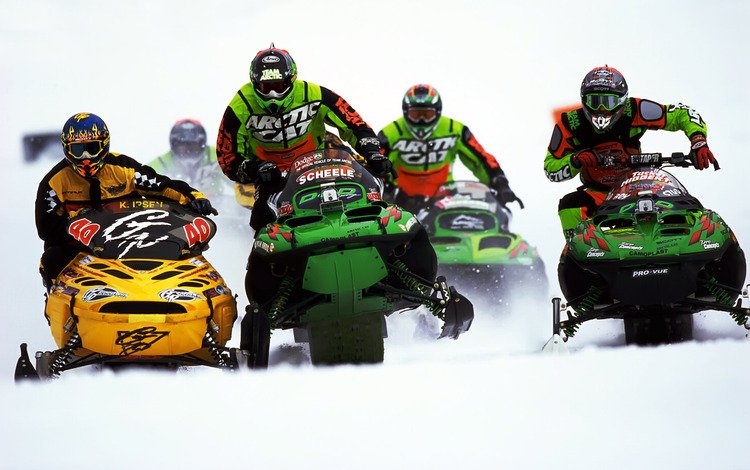 снег, гонки, снегоход, snow, race, snowmobile