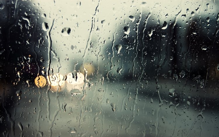 капли, дождь, стекло, размытие, drops, rain, glass, blur