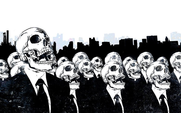 толпа, черепа, жители, the crowd, skull, residents