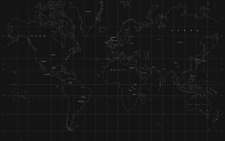мир, карта, черный, the world, map, black