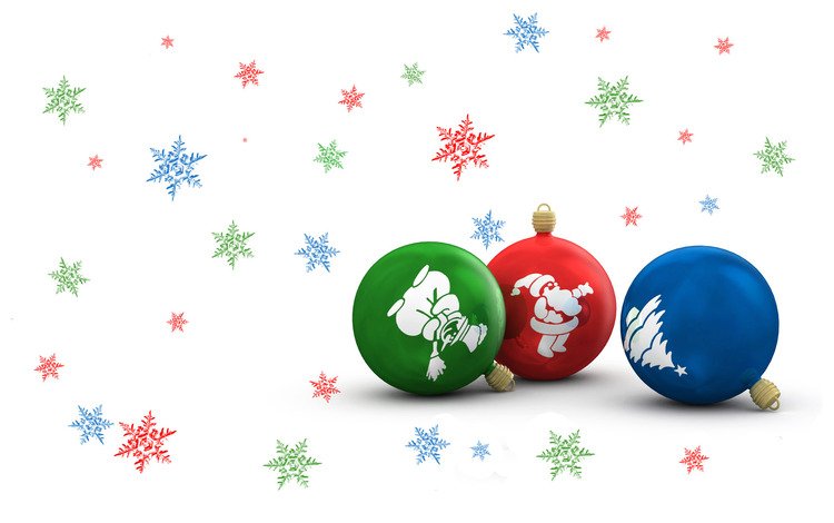 новый год, шары, снежинки, new year, balls, snowflakes