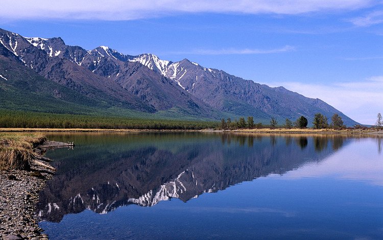 озеро, горы, отражение, россия, lake, mountains, reflection, russia