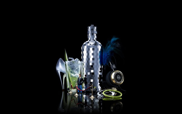 черный фон, бутылка, клуб, гламур, black background, bottle, club, glamour
