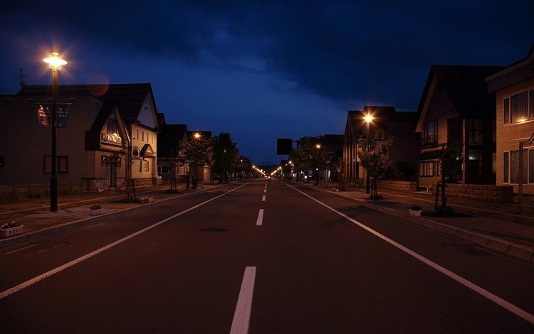 ночь, улица, фонарь, night, street, lantern