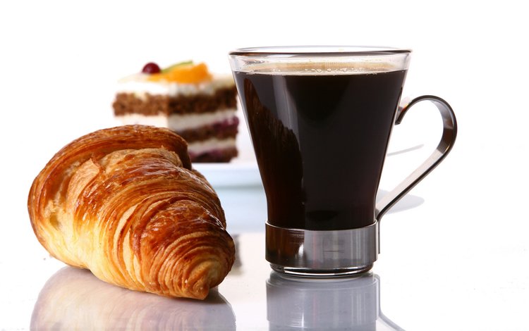 утро, кофе, круассан, morning, coffee, croissant
