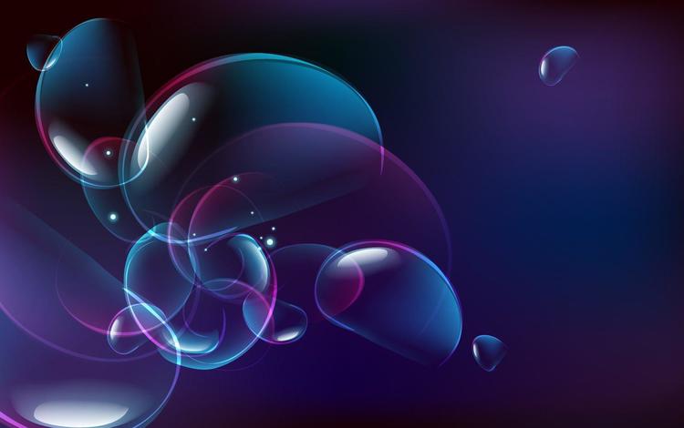 пузыри, фиолетовый, блики, bubbles, purple, glare