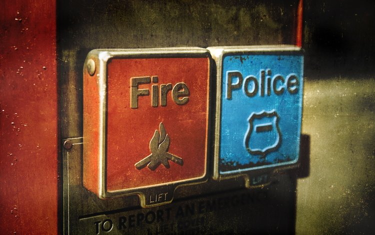 кнопки, полиция, пожарная, button, police, fire