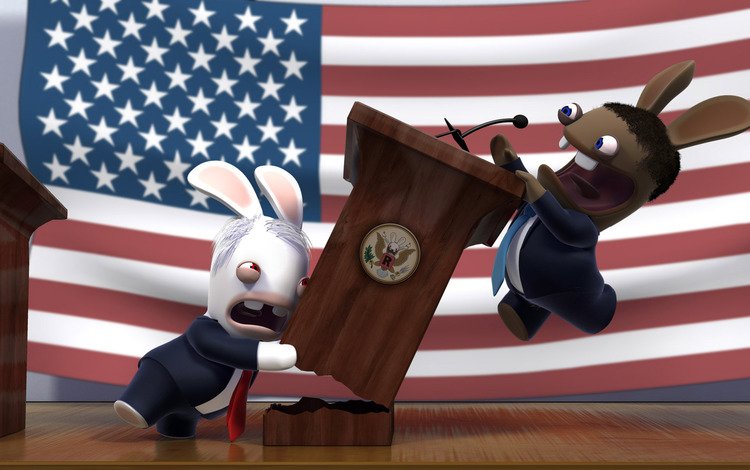 кролик, прикол, президент, обама, драка, маккейн, rabbit, the trick, president, obama, fight, mccain