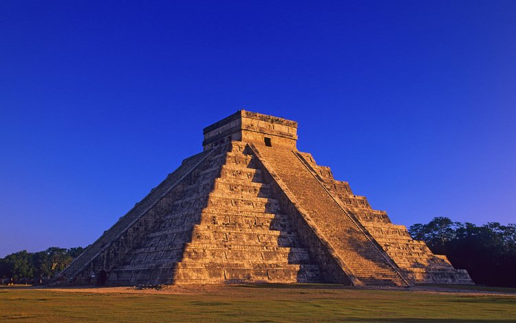 закат, город, пирамида, мексика, чичен-ица, пирамида кукулькана, цивилизация майя, sunset, the city, pyramid, mexico, chichen itza