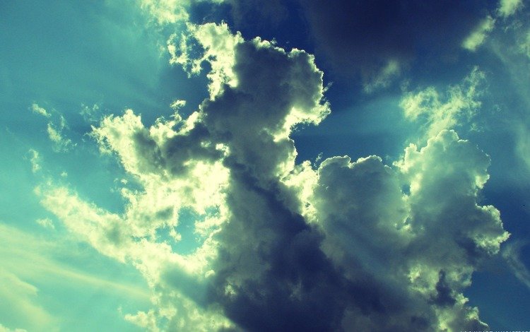 небо, облака, фото, лучи, обработка, картинка, лёгкость, невесомость, the sky, clouds, photo, rays, treatment, picture, ease, weightlessness