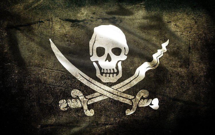 флаг, череп, пираты, веселый роджер, flag, skull, pirates, jolly roger