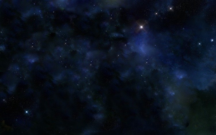 синий, звезды, галактика, туманность, blue, stars, galaxy, nebula