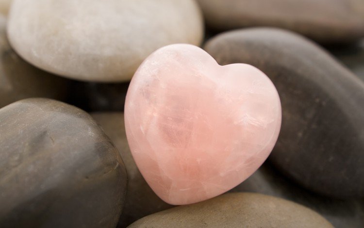 сердечко, сердце, камень, розовый, крупным планом, heart, stone, pink, closeup