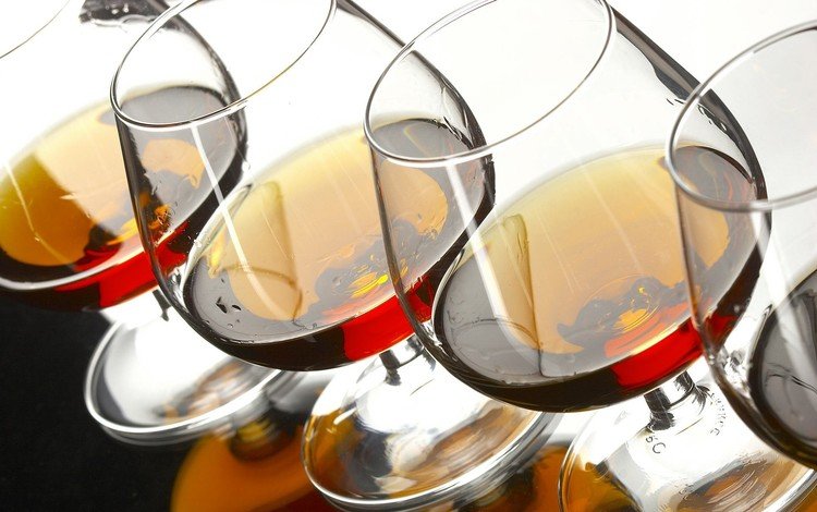 бокалы, алкоголь, коньяк, glasses, alcohol, cognac