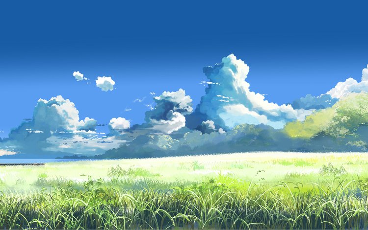 лето, макото синкай, за облаками, summer, makoto xingkai, the clouds
