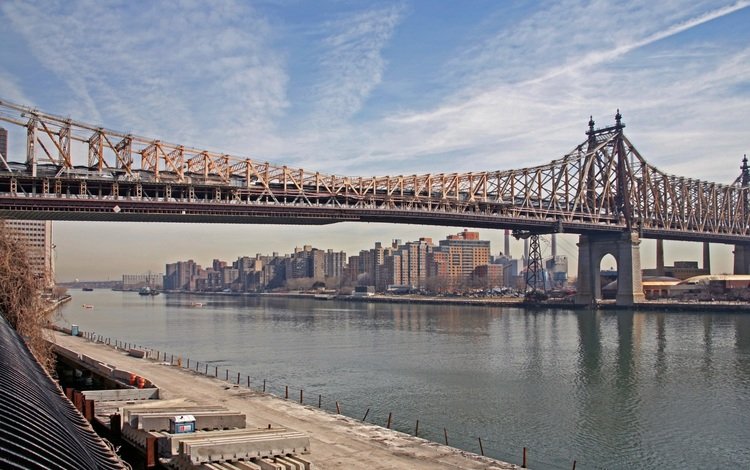 река, мост, нью, йорк, river, bridge, new, york