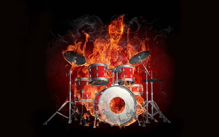 огонь, установка, барабанщик, fire, installation, drummer