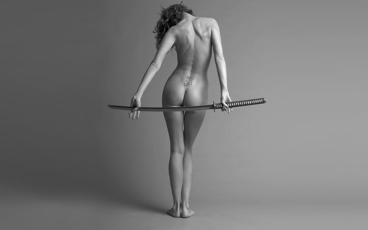 девушка, меч, тело, обнаженная, girl, sword, body, nude