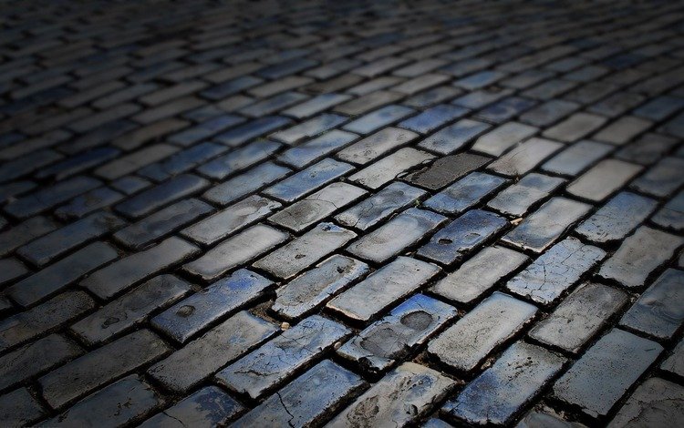 дорога, камни, текстура, цвета, тёмные, кирпичи, тротуарная, road, stones, texture, color, dark, bricks, paving