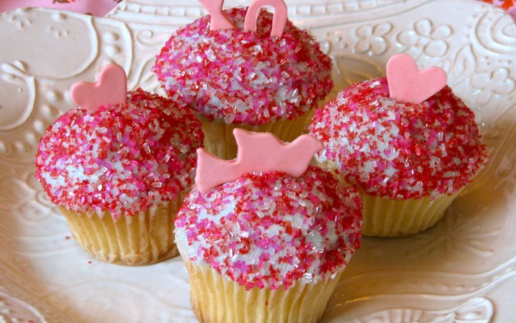 розовый, глазурь, кекс, маффины, pink, glaze, cupcake, muffins