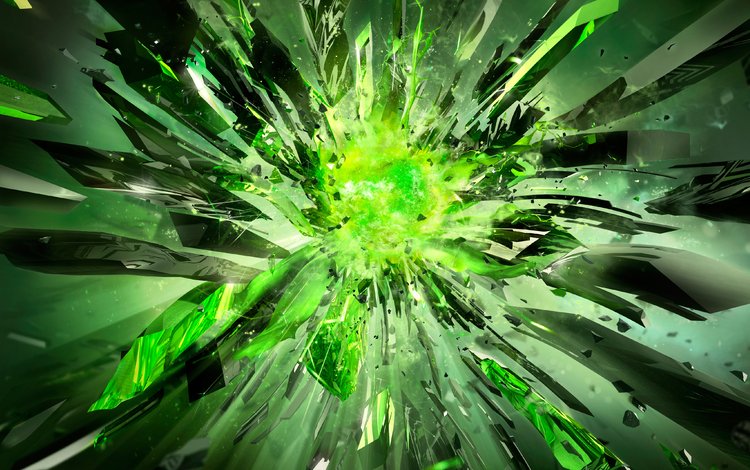 мощь, кристалы, нвидия, разбитые, зеленый цвет, power, crystals, nvidia, broken, green