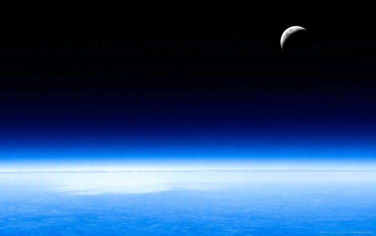 небо, луна, атмосфера, the sky, the moon, the atmosphere