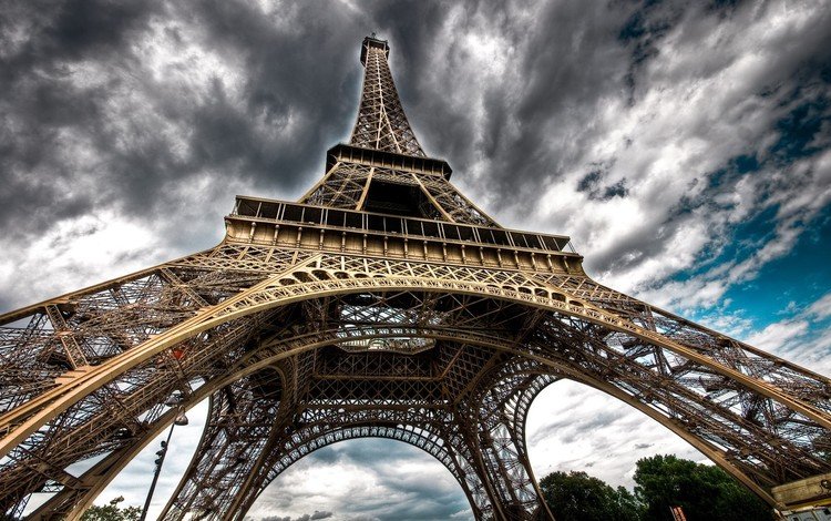 облака, париж, франция, эйфелева башня, ооо, clouds, paris, france, eiffel tower, ooo