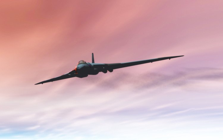 небо, самолет, рендеринг, бомбардировщик, the sky, the plane, rendering, bomber