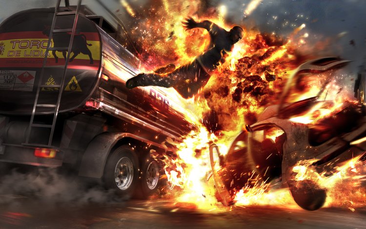 огонь, взрыв, wheelman tankerjump, boom, горящий человек, fire, the explosion, burning man