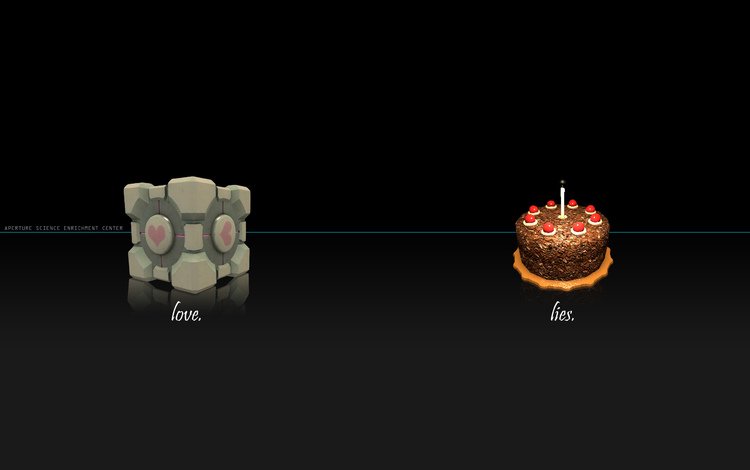 свечка, куб, portal, тортик, candle, cube, cake