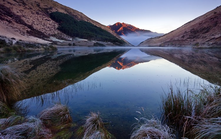 озеро, отражение, новая зеландия, куинстаун, lake, reflection, new zealand, queenstown