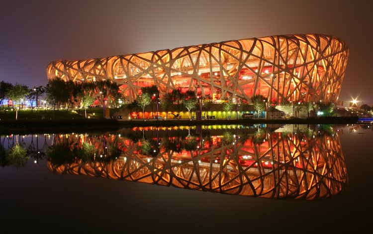 китай, стадион, спротивный дворец, пекин, пекинский национальный стадион, china, stadium, sleeves thicken the palace, beijing