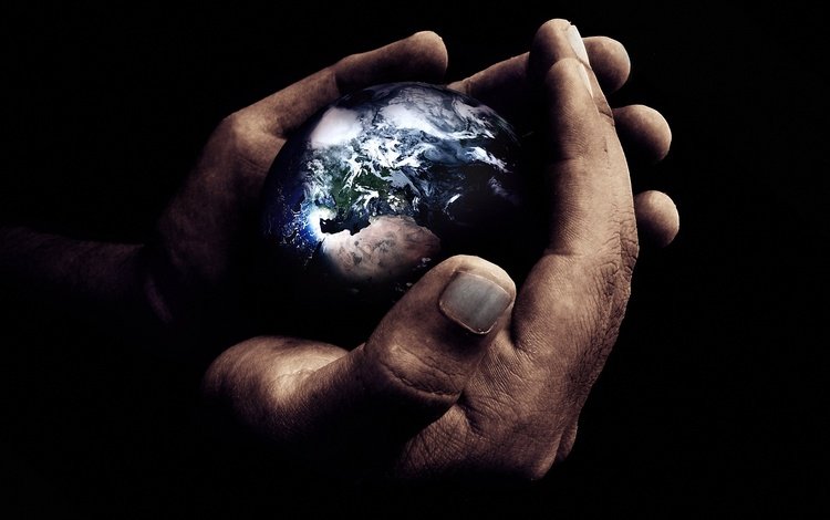 земля, планета, мир, руки, ладонь, earth, planet, the world, hands, palm