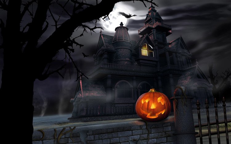 замок, хеллоуин, тыква, castle, halloween, pumpkin