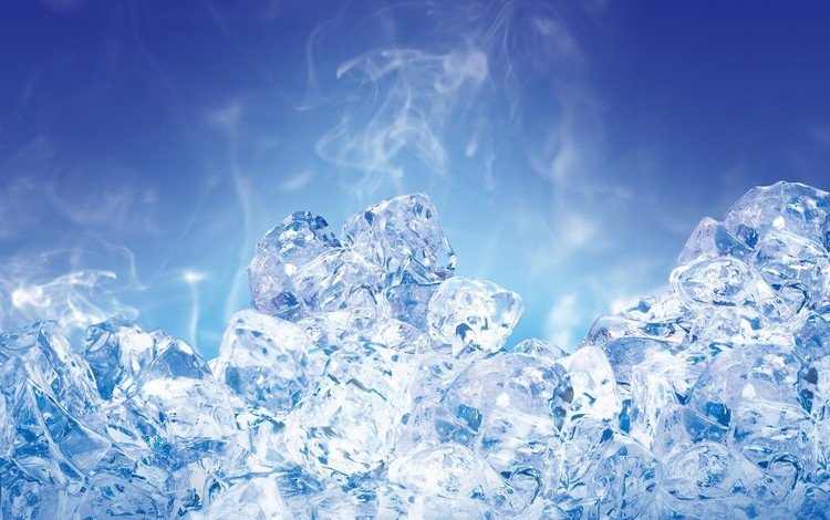 синий, прозрачный, лёд, blue, transparent, ice