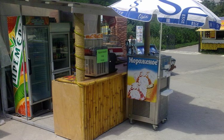 мороженое, киоск, ice cream, kiosk
