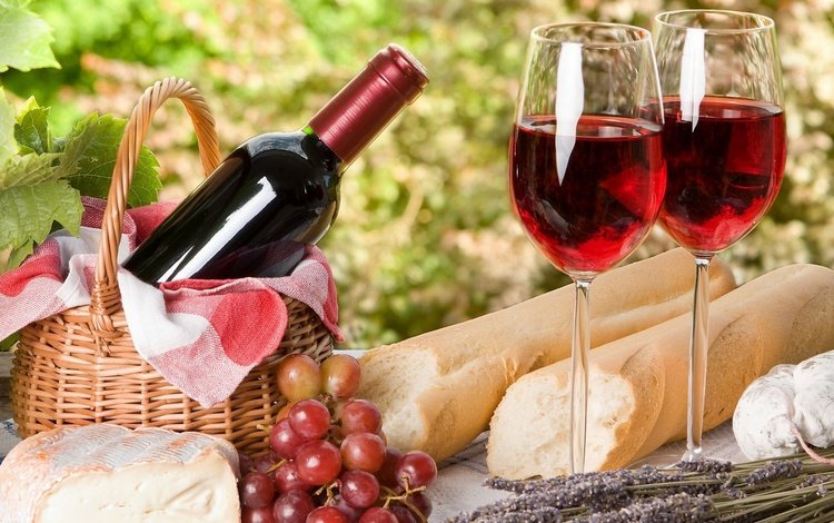 виноград, сыр, хлеб, вино, франция, бокалы, пикник, grapes, cheese, bread, wine, france, glasses, picnic
