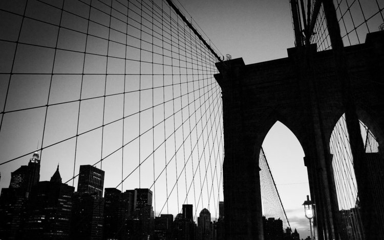 мост, черно-белая, сетка, нью-йорк, арка, bridge, black and white, mesh, new york, arch