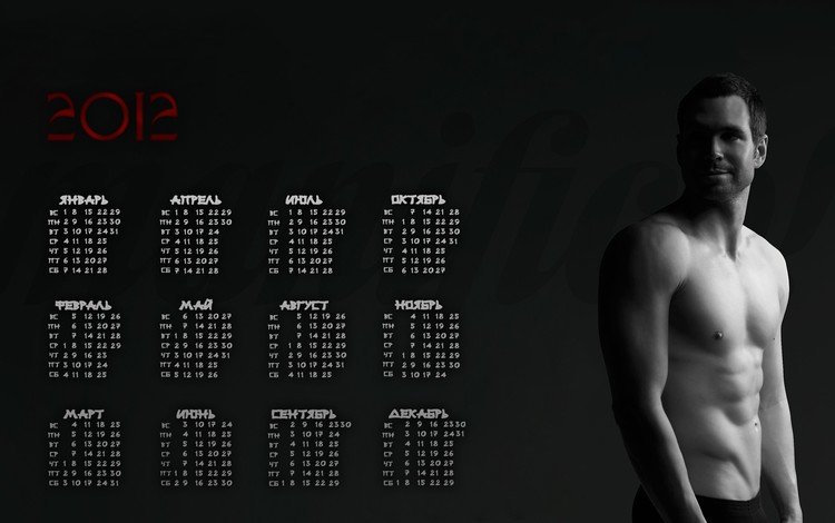 мужчина, торс, календарь, 2012 год, male, torso, calendar, 2012