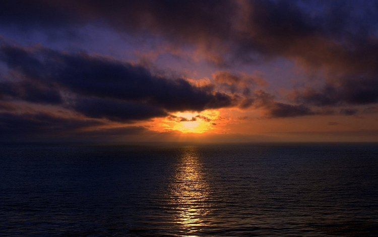 небо, закат, пейзаж, море, горизонт, океан, сумерки, пляж берег, the sky, sunset, landscape, sea, horizon, the ocean, twilight