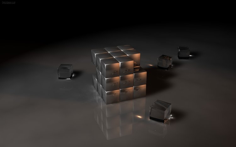 графика, кубики, квадраты, стекло, 3д, кубик рубика, 3d art, graphics, cubes, squares, glass, 3d, rubik's cube