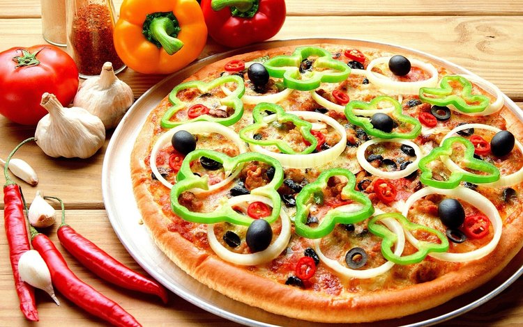 еда, вкусно, пицца, пища, чеснок, болгарский перец, food, delicious, pizza, garlic, bell pepper