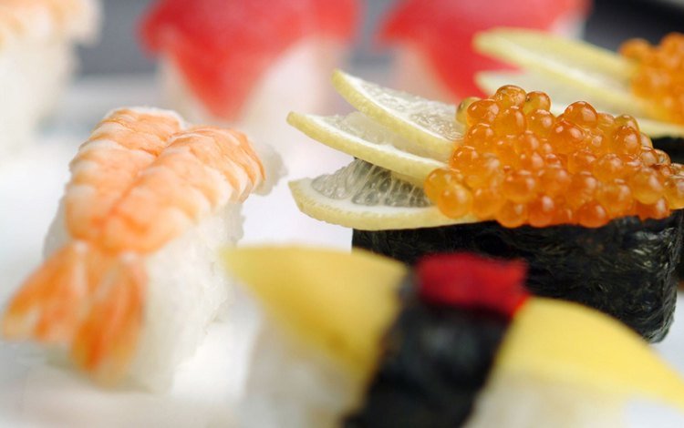 размытость, икра, суши, креветка, blur, caviar, sushi, shrimp