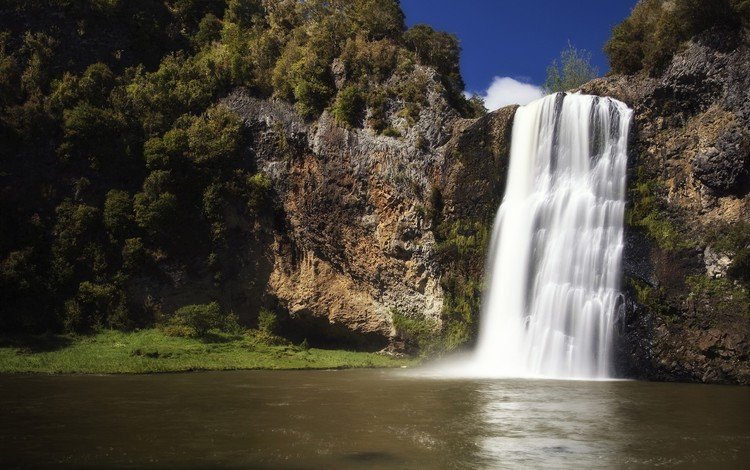 река, скалы, природа, пейзаж, водопад, hunua falls, новая зеландия, водопад хунуа, river, rocks, nature, landscape, waterfall, new zealand