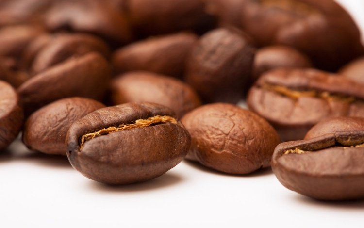 зерна, кофе, кофейные зерна, крупным планом, grain, coffee, coffee beans, closeup