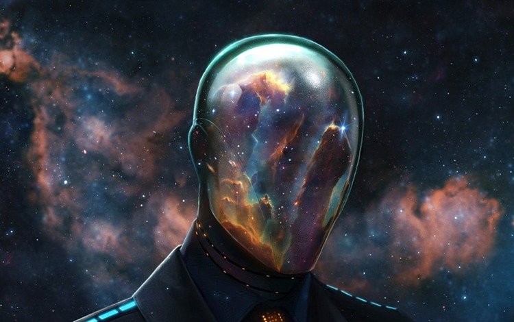 космос, маска, звезды, шлем, человек, туманность, скафандр, space, mask, stars, helmet, people, nebula, the suit