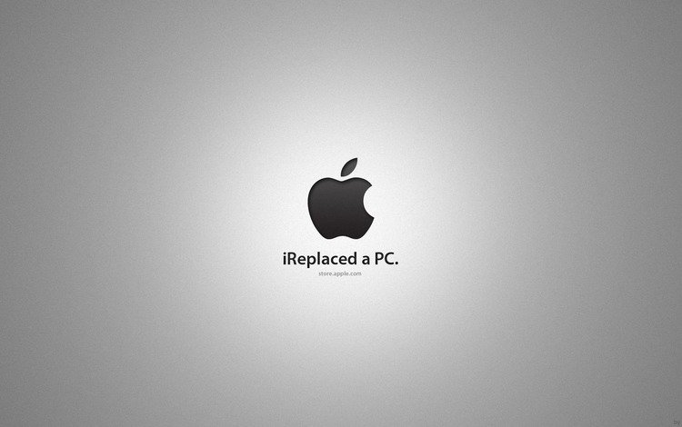 мак, лого, ireplaced a pc, эппл, mac, logo, apple