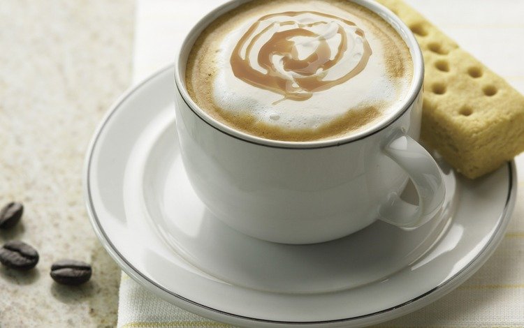 кофе, белый, кружка, блюдце, чашка, печенье, coffee, white, mug, saucer, cup, cookies