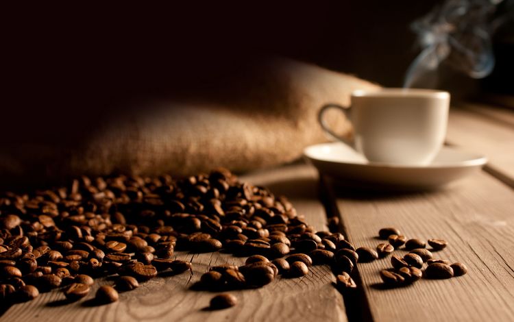 зерна, кофе, доски, пол, чашка, grain, coffee, board, floor, cup